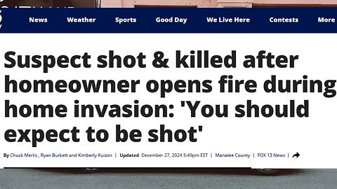 One was killed, one injured, other arrested after the Florida homeowner opened fire on home invaders