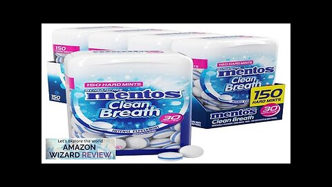 Mentos Clean Breath Sugarfree Hard Mint 150pc Intense Peppermint (Pack of 4 Review