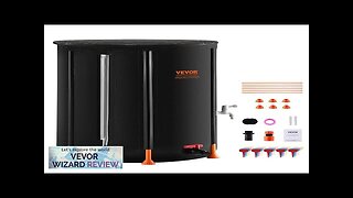 VEVOR Collapsible Rain Barrel 53 Gal Rain Catcher with Spigots and Overflow Review