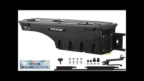 VEVOR Truck Bed Storage Box Lockable Lid Waterproof ABS Wheel Well Tool Review