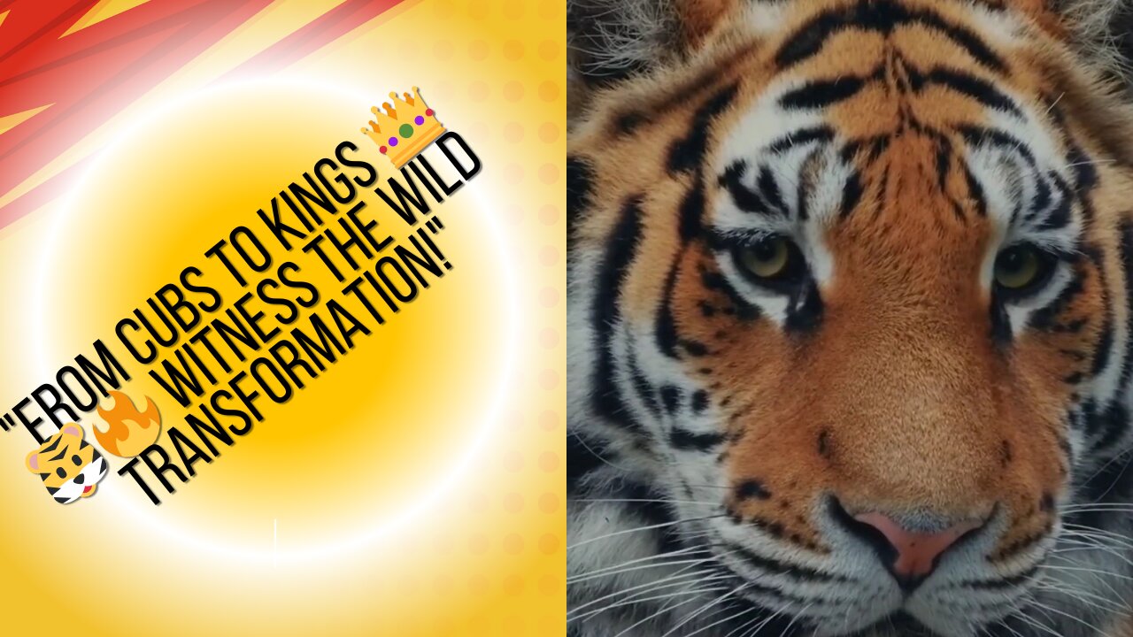 "From Cubs to Kings 👑🐯🔥 Witness the Wild Transformation!"