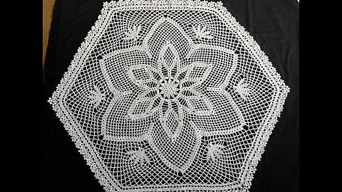 (#C-1227)-(ep. 5/10)-Pineapple Crochet Table Center
