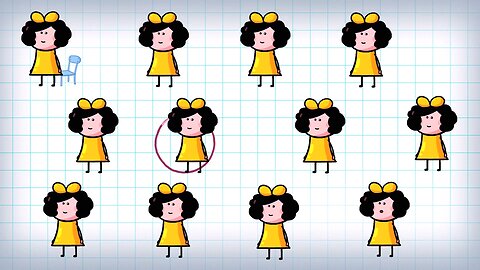 animation girl doing different activities