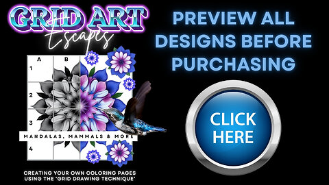 🎨 GRID ART ESCAPES – Mandalas, Mammals, & More ✨ PREVIEW ALL DESIGNS BEFORE PURCHASING