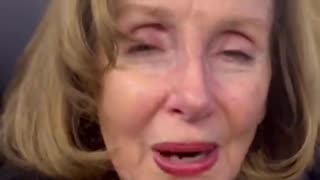 Nancy Pelosi Can Barely Open Her Eyes as She Slurs in Bizarre Video