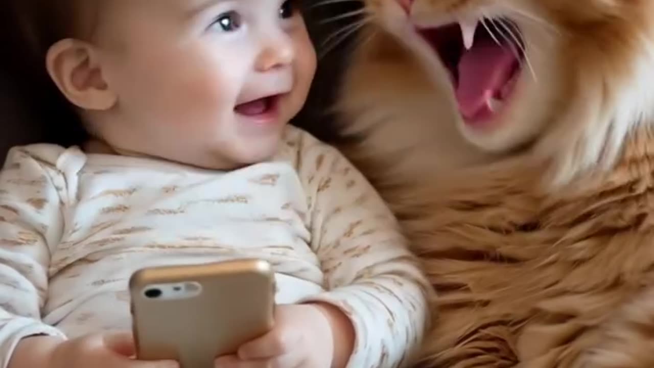 Adorable Cat and Baby Playtime | Funny and Heartwarming Moments Between a Cat and a Child🔥🔥