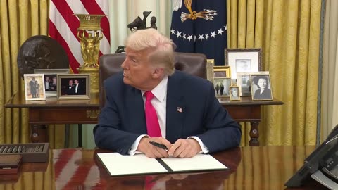 U.S. President Donald Trump signs proclamation to declare March 2025 as