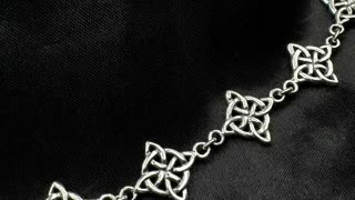 Celtic Four-Point Sterling Silver Bracelet