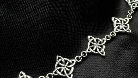 Celtic Four-Point Sterling Silver Bracelet