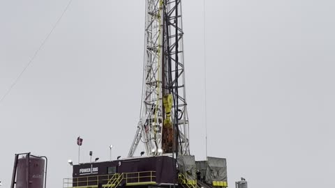 A snowy day at our Bivins Ranch drilling project.