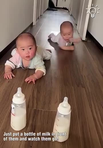 A genius idea to encourage babies to crawl!