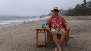 The Beach Captain in Time-Lapse. West Street Beach, Laguna Beach, California. TL 019