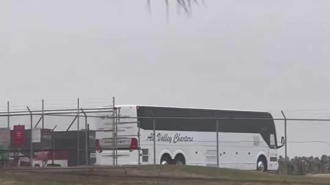 A huge amount of US Soldiers arriving for the border, this is McAllen Airport, Texas