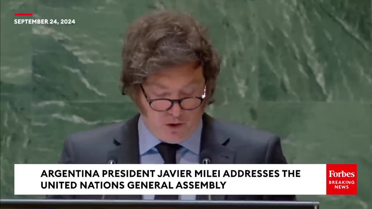 Argentina Pres. Javier Milei Absolutely Laces Into 'Socialist' UN In First Speak To United Nations