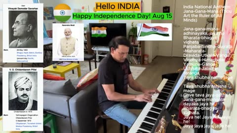 ⭐ Hello INDIA: August 15, Happy Independence Day! Jana Gana Mana (India National Anthem) Tune 😊 🙏