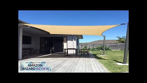 SUNNY GUARD Sun Shade Sail 10' x 13' Rectangle Sand UV Block Review