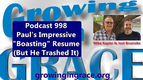 998. Paul's Impressive "Boasting" Resume (But He Trashed It)