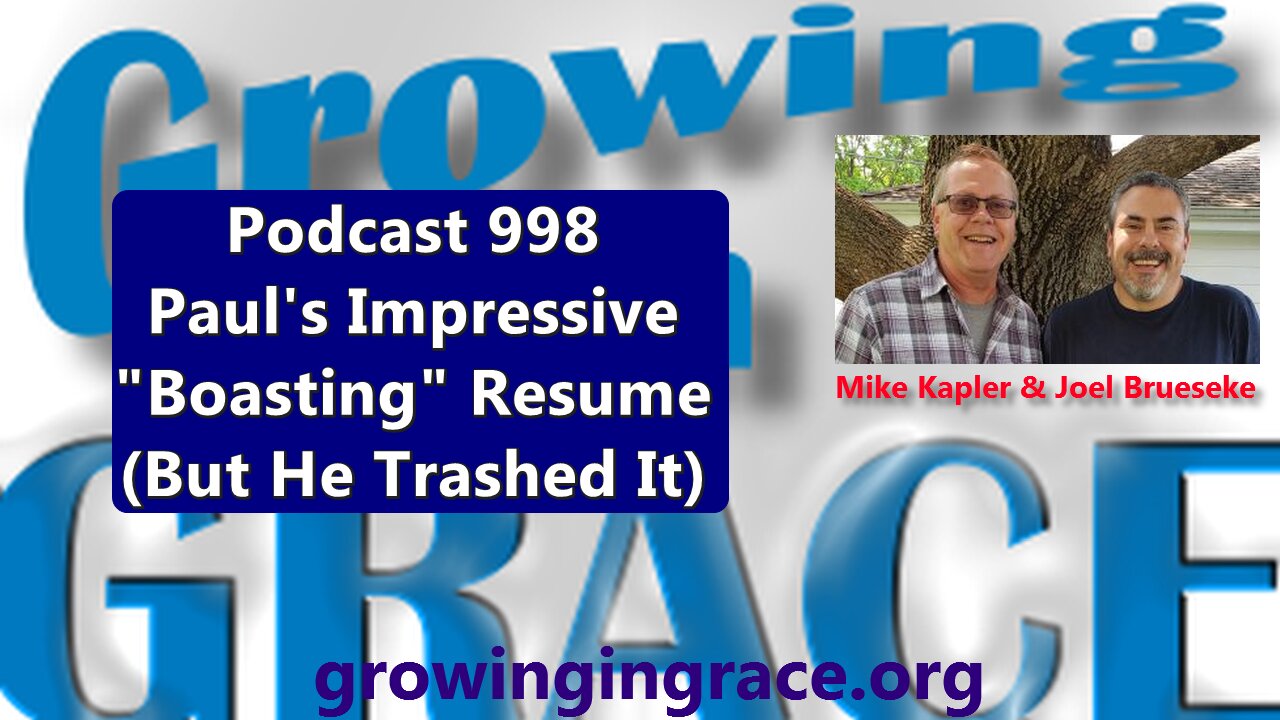 998. Paul's Impressive "Boasting" Resume (But He Trashed It)