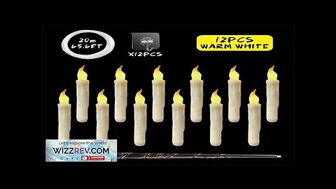 12 Pack Halloween Floating Candles With Wand Remote Control Led Flame Loose Review