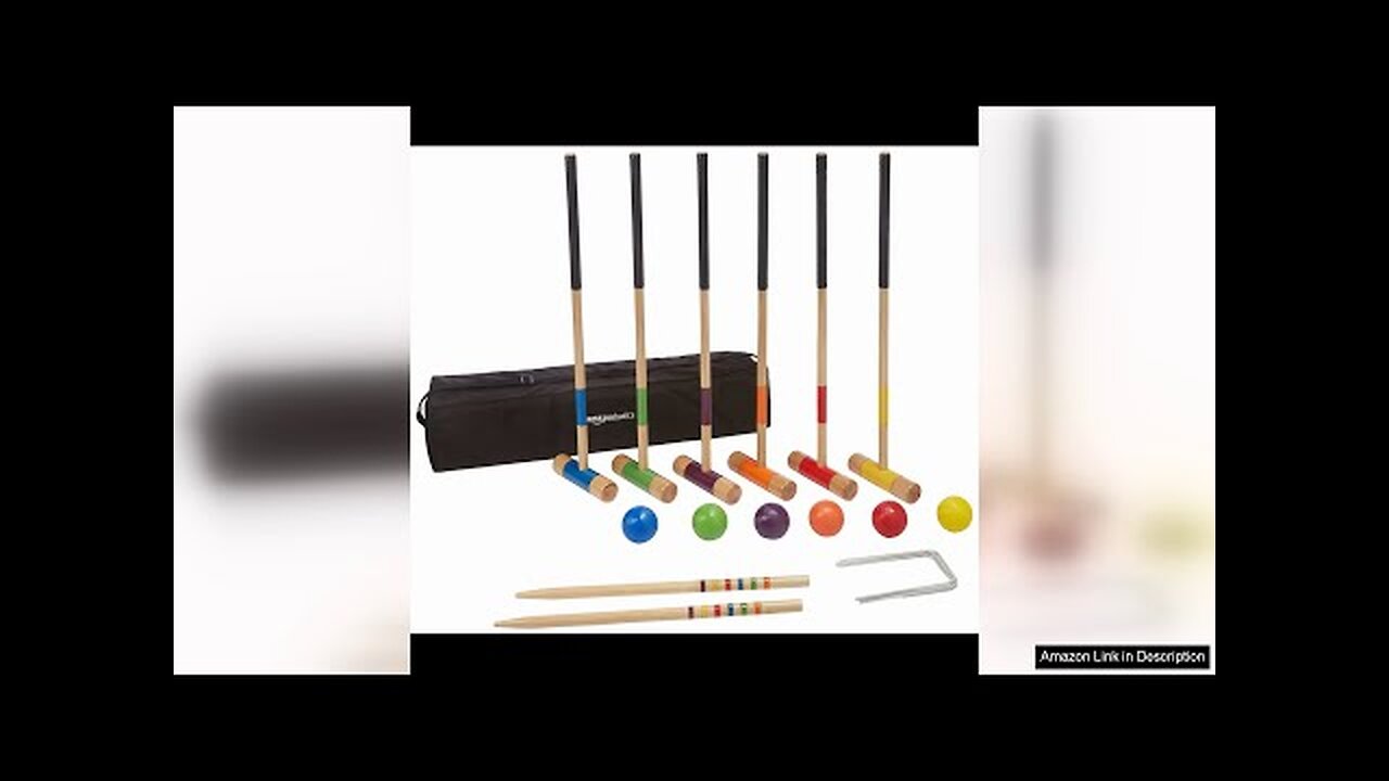 Player Set Amazon Basics - 6 Player Croquet 23 piece Set with Carrying Case, Review