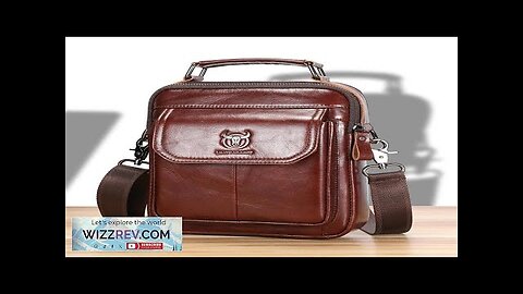 BULLCAPTAIN Classical Men's Genuine Leather Shoulder Bag Retro Business Casual Crossbody Bag Review