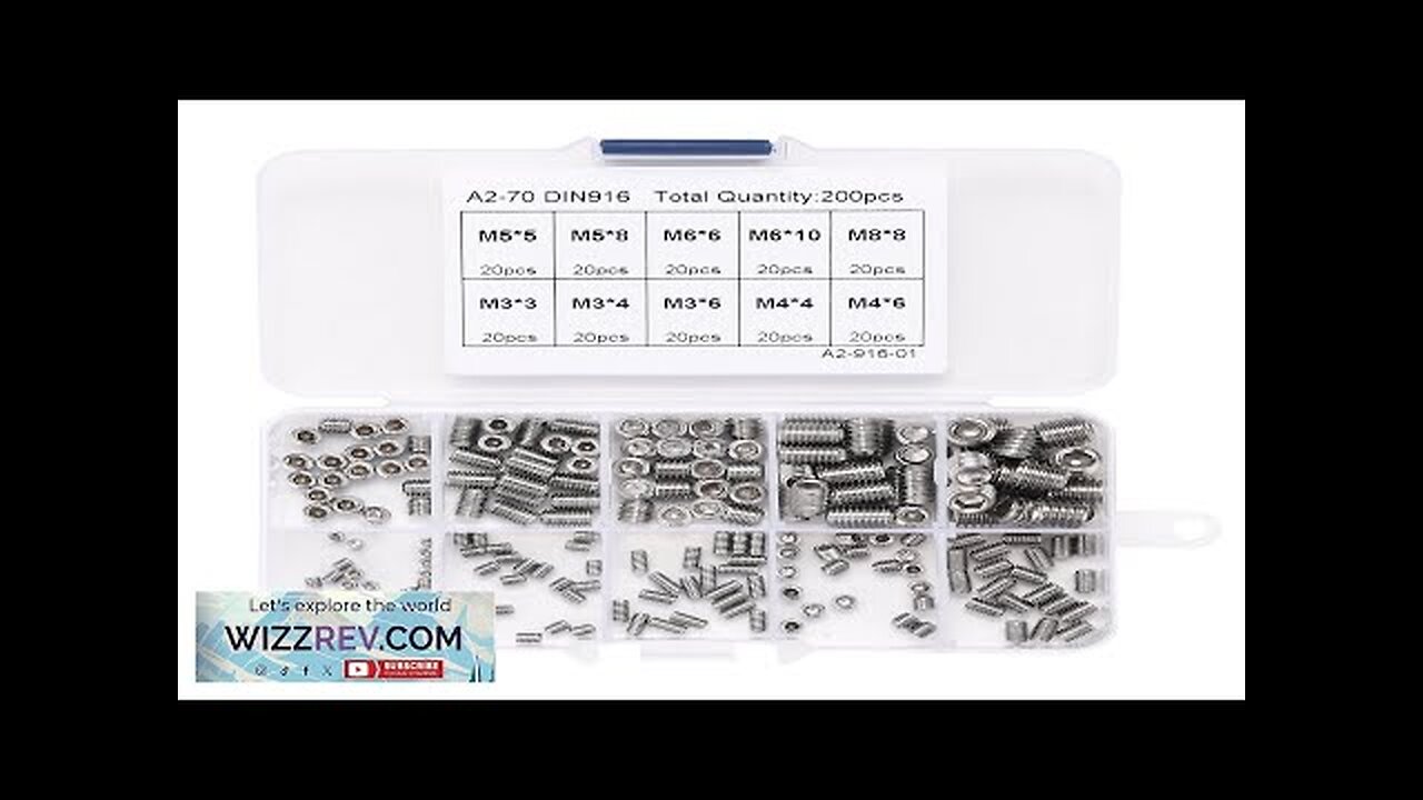 200pcs 304 Stainless Steel Set Screw M3 M4 M5 M6 M8 Allen Review