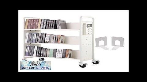 VEVOR Book Cart 330 lbs Library Cart 39.4" x 20.1" x 49.2" Review