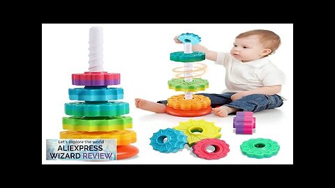 Montessori Rotating Rainbow Tower Baby Stacking Puzzle Toys Safety and Environmental Review