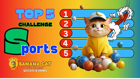 Sports Top 5 Challenge 🏀⚽🏈 | Quiz Game | Brian Break 🥁 | Banana Cat 🍌🐱 | Find the Odd One Out | 🏆