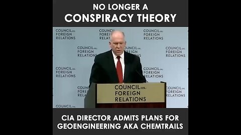 ⚠️CIA Director admits plans for geo-engineering aka chemtrails.⚠️