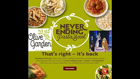 🍝OLIVE GARDEN NEVER ENDING PASTA BOWL IN 2024!