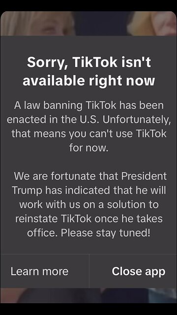 TikTok Closed