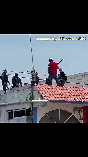 He got the short end of the stick in this piñata party