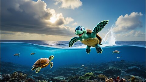 Tiny Turtle’s Ocean Adventure 🐢