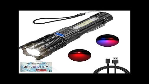 Rechargeable Flashlight high lumens with Clip Waterproof Police Flashlights Zoomable Beam Review