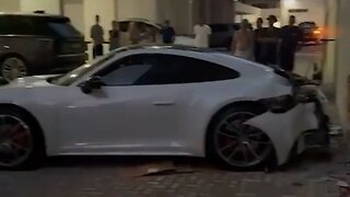 10-Year-Old Steals A Porsche And Destroys It, Crashing Into A Wall