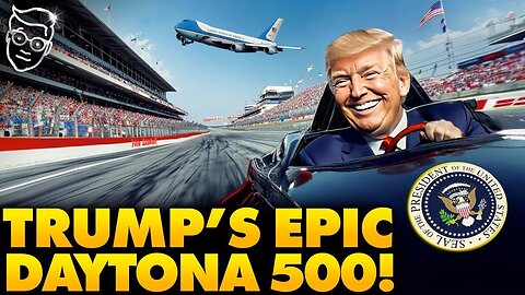 Trump Does EPIC Air Force One Flyover, Rips Laps in The BEAST At Daytona 500 | Crowd ROARS for Trump