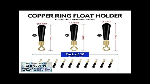 10pcs/lot Fishing Float Holders B Shape Copper Ring Connect 360 Degree Freely Review