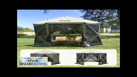 VEVOR Pop Up Gazebo Tent Pop-Up Screen Tent 6 Sided Canopy Sun Review