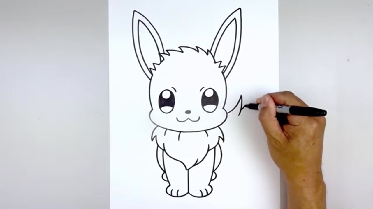 How To Draw Eevee _ Pokemon