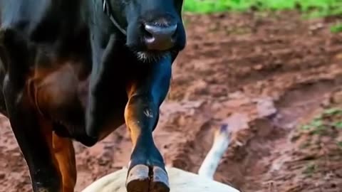 lonely Black calf #cow #calf #animals #pets #humanity #help #success #c