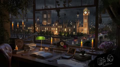 Reading Time Looking At Big Ben with Smooth Jazz Music For Work or Just Relax.
