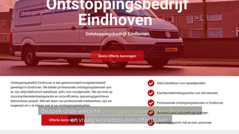 Ontdek Betrouwbare Loodgietersdiensten bij Ontstoppingsbedrijf Eindhoven