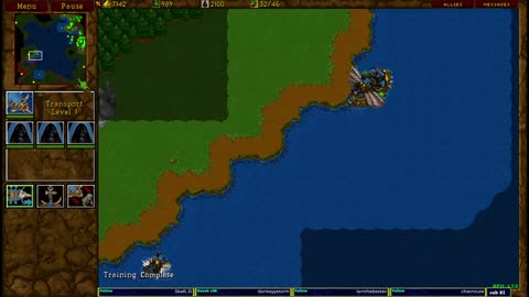 Warcraft 2 classic High Seas Combat 1v1 u8t3io3p vs braviet