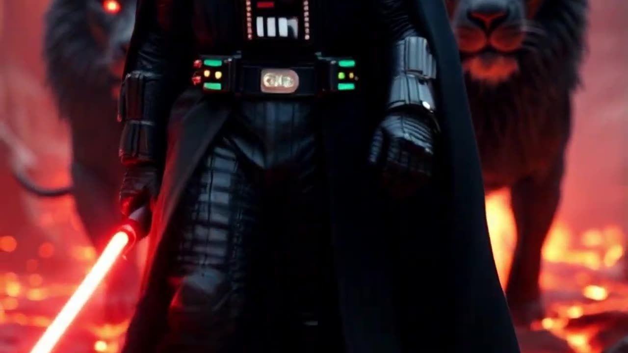 Darth Vader e seus leões #shorts #inteligenciaartificial #aiart #iaarte #darthvader