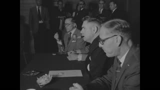 Press Conference Announcing Private U.S. Investment In Kenya (1963 Original Black & White Film)