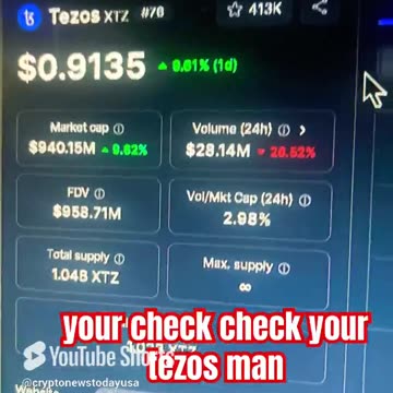 tezos crypto coin xtz coin price prediction! #fyp