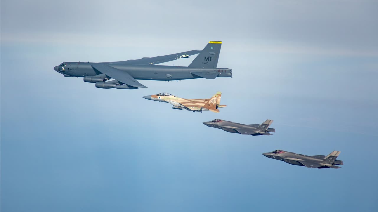 Israeli Air Force conducted a joint exercise with the U.S. B-52 bomber