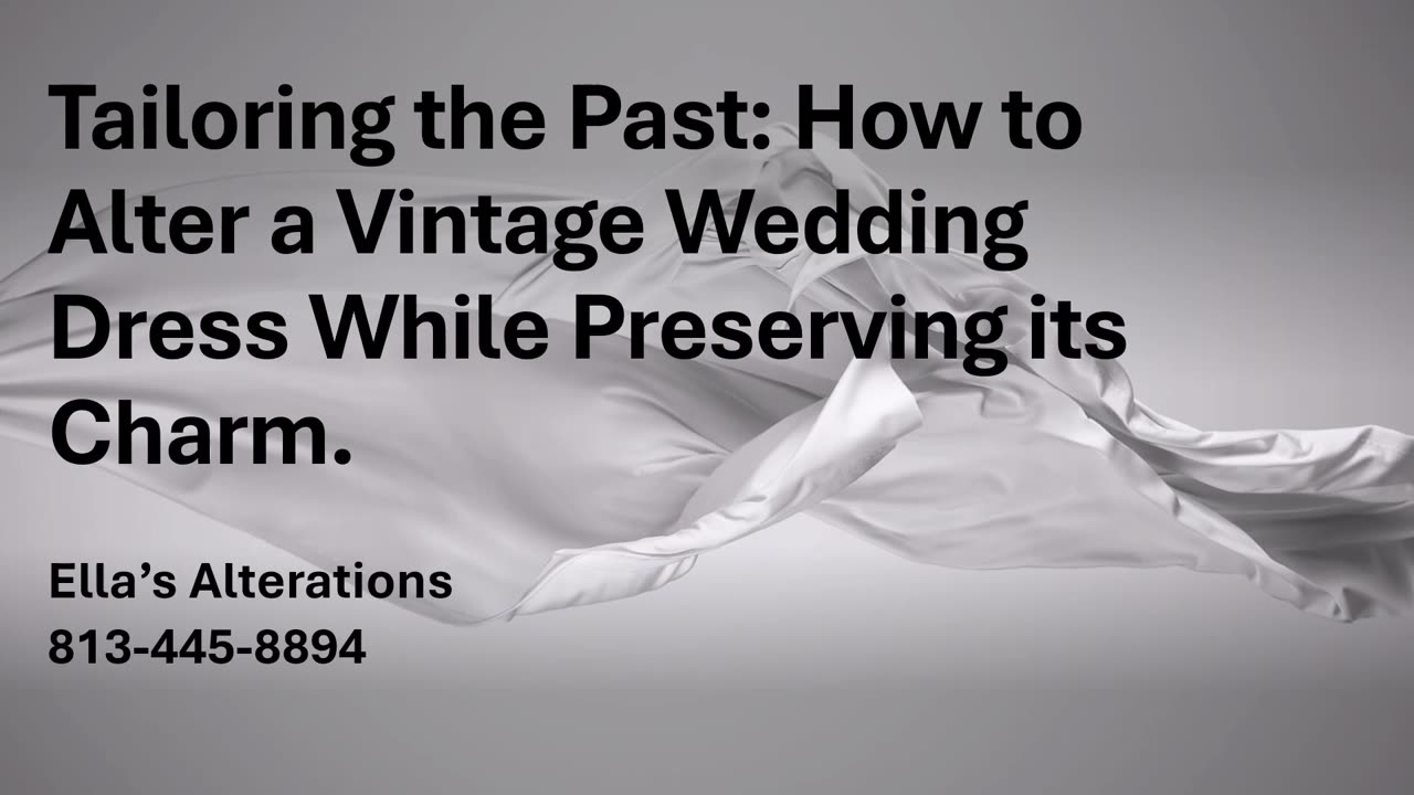 Tailoring the Past: How to Alter a Vintage Wedding Dress While Preserving its Charm.