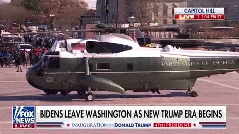 Bidens depart Washington, DC as Trump era begins